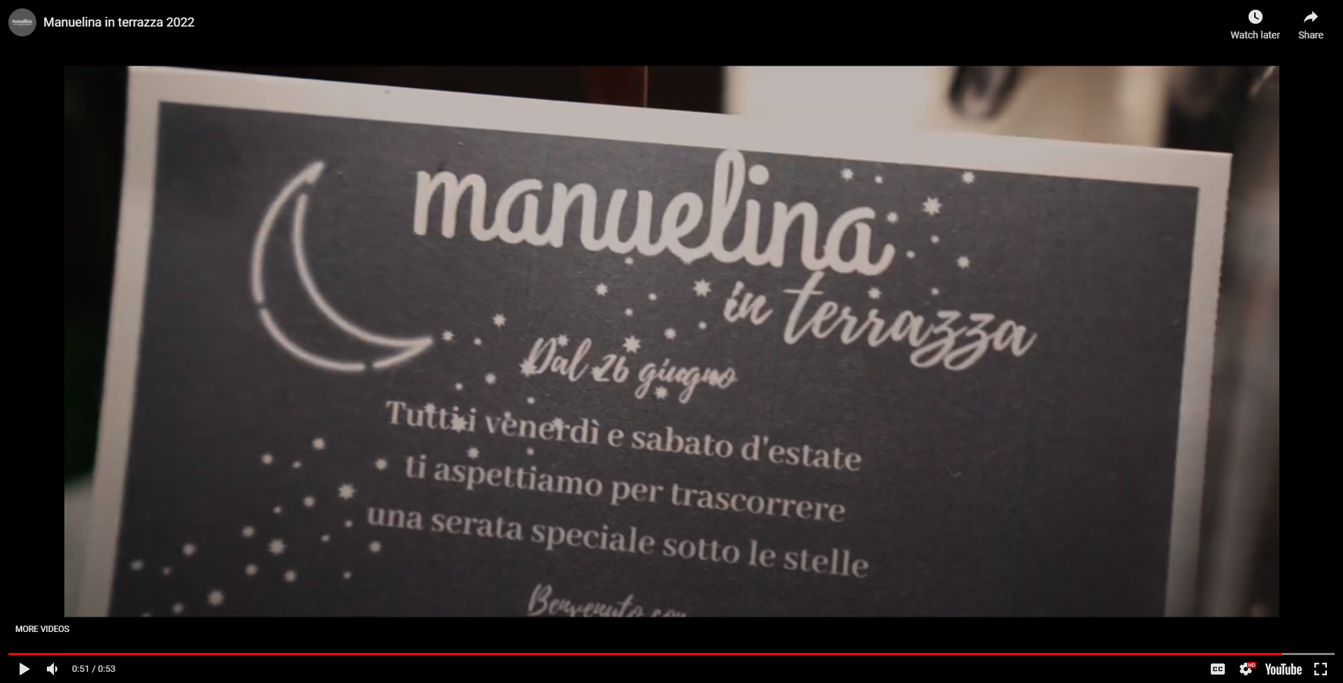 Manuelina in terrazza 2022 – YouTube